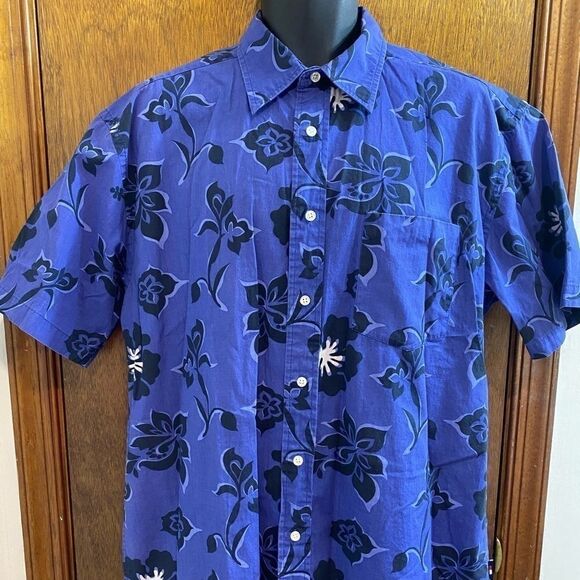Tommy Hilfiger Floral Hawaiian Shirt Size Large - Picture 1 of 7
